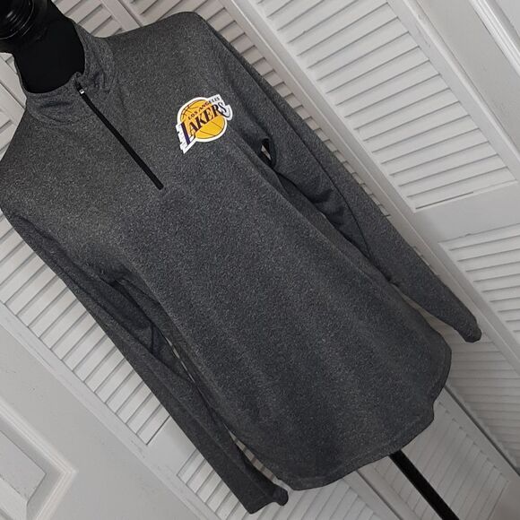 Unk Tops - Unk Lakers Basketball Gray Long Sleeve Shirt